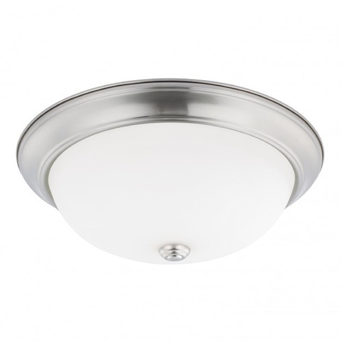Bates 14.75-Inch Brushed Nickel Flush Mount by HomePlace by Capital Lighting