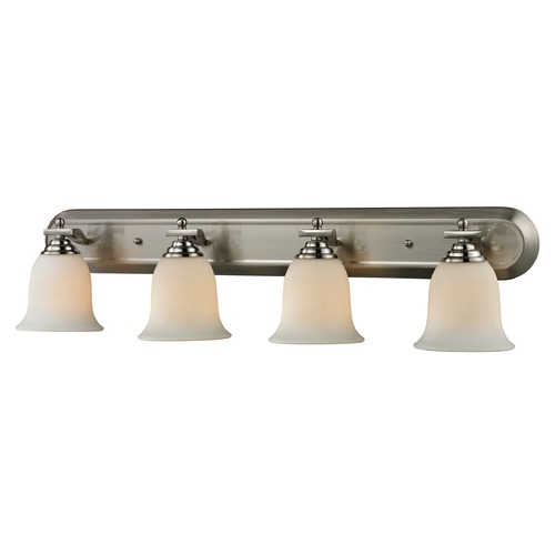 Z-Lite Lagoon Brushed Nickel Bathroom Light by Z-Lite 704-4V-BN