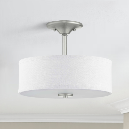 Inspire Brushed Nickel Semi-Flush Mount by Progress Lighting