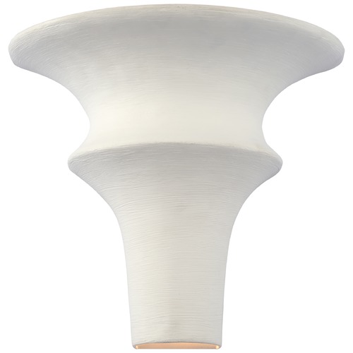 Visual Comfort Signature Collection Aerin Lakmos Small Sconce in Plaster White by Visual Comfort Signature ARN2325PW