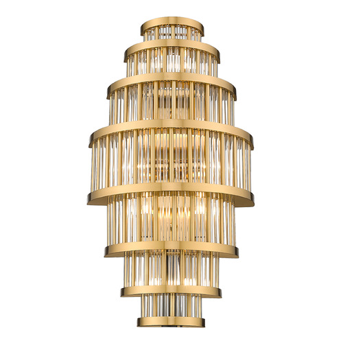 Waldorf 22-Inch High Antique Brass Sconce by Avenue Lighting