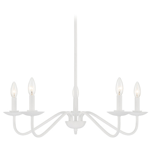 Meridian 28-Inch Wide Chandelier in Bisque White by Meridian M100120BQW