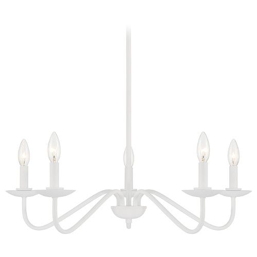 28-Inch Wide Chandelier in Bisque White by Meridian