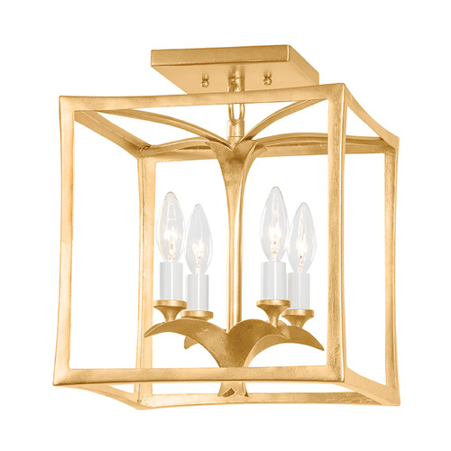 Corbett Lighting Corbett Lighting Bergamo Vintage Gold Leaf Semi-Flushmount Light 435-12-VGL/GL