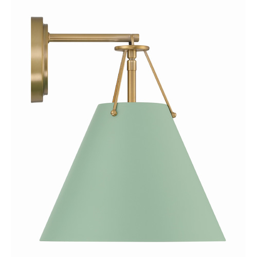 Crystorama Lighting Xavier Vibrant Gold , Green Sconce
