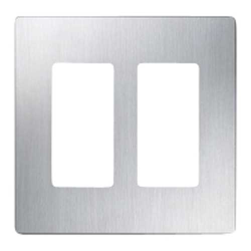 Designer Style 2-Gang Wall Plate in Stainless Steel