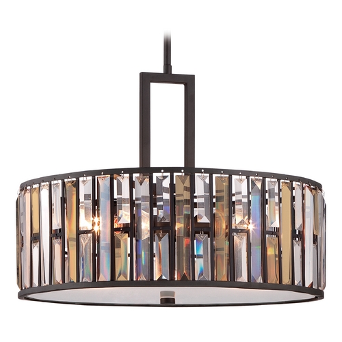 Hinkley Gemma Vintage Bronze Pendant Light with Drum Shade
