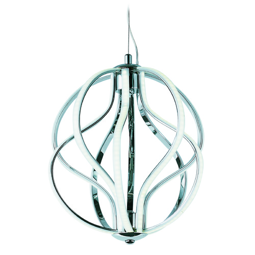 Aura 12-Inch LED Pendant in Polished Chrome by ET2 Lighting
