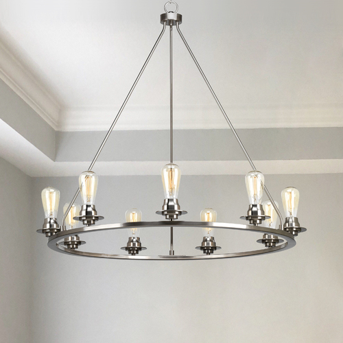 Progress Lighting Debut Brushed Nickel Chandelier by Progress Lighting P400016-009