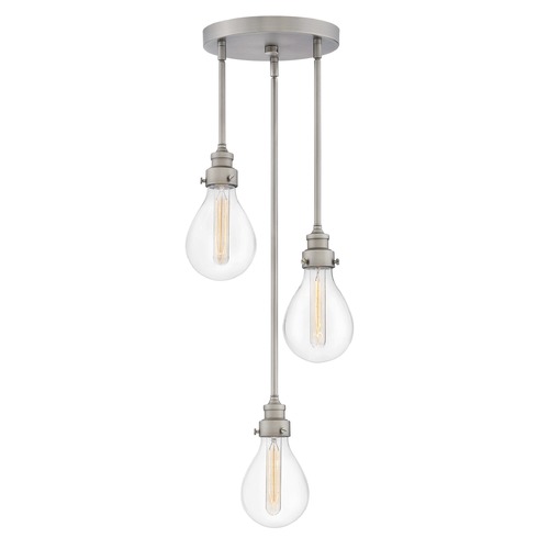 Hinkley Denton 3-Light Pewter Multi-Light Pendant by Hinkley Lighting 3263PW