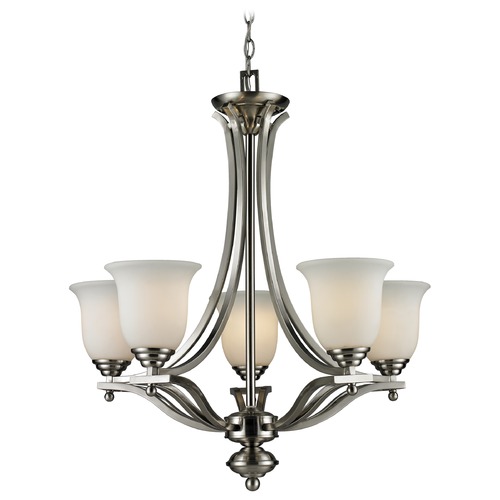 Z-Lite Lagoon Brushed Nickel Chandelier by Z-Lite 704-5-BN