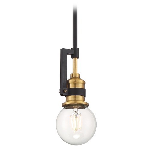 Nuvo Lighting Intention Warm Brass & Black Mini Pendant by Nuvo Lighting 60/6975