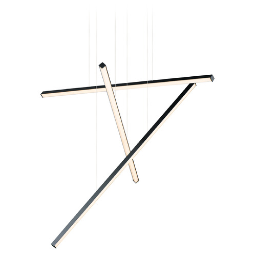 Hover 3-Light LED Pendant in Black by ET2 Lighting