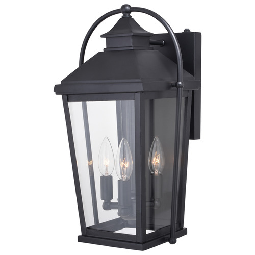Vaxcel Lighting Lexington Textured Black Outdoor Wall Light