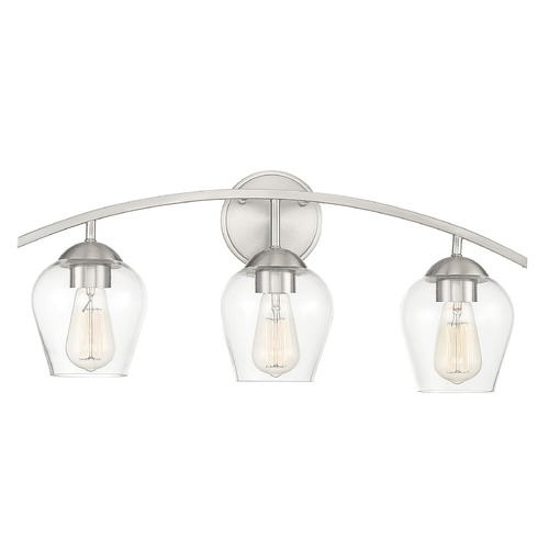 24-Inch Vanity Light in Brushed Nickel by Meridian