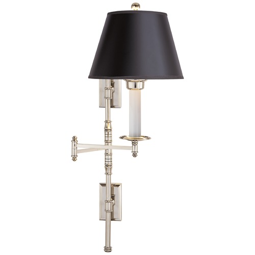 Visual Comfort Signature Collection E.F. Chapman Dorchester Sconce in Polished Nickel by Visual Comfort Signature CHD5102PNB