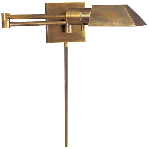 Visual Comfort Signature Collection Studio VC Swing Arm Wall Light in Antique Brass by Visual Comfort Signature 82034HAB