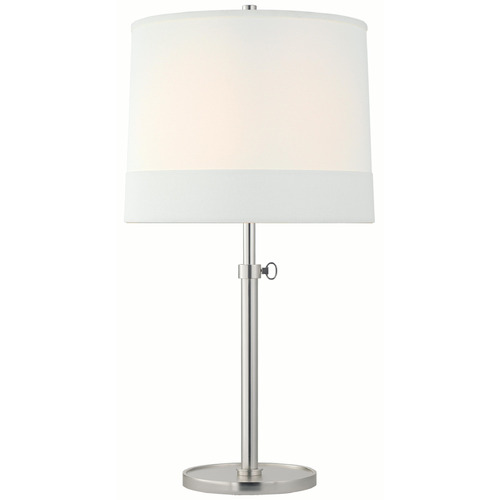 Visual Comfort Signature Collection Visual Comfort Signature Collection Simple Soft Silver Table Lamp with Drum Shade BBL3023SS-L