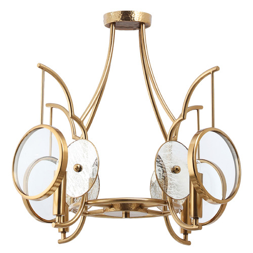 Into Focus 4-Light Semi-Flush in Artisan Brass by Minka Lavery