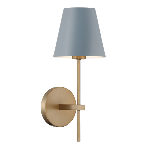 Crystorama Lighting Xavier Vibrant Gold , Blue Sconce