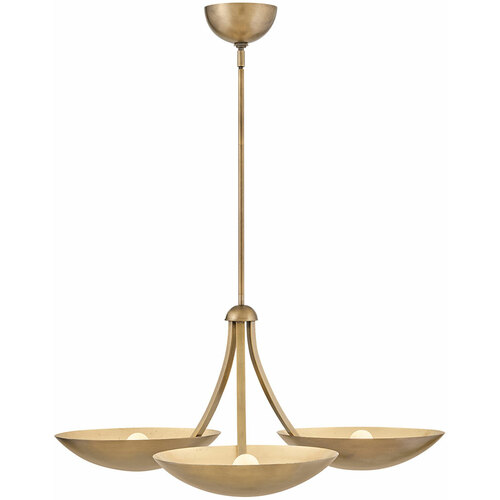 Fredrick Ramond Glenn 36-Inch Chandelier in Brass & Gold Leaf by Fredrick Ramond FR41646HB-GLF