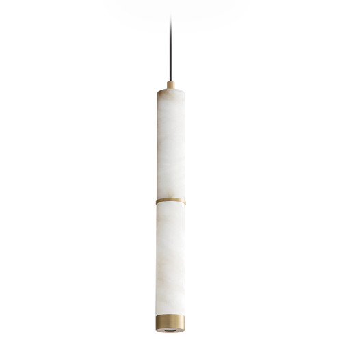 Et2 Aragon Gold LED Mini-Pendant Light with Cylindrical Shade