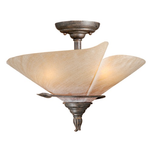 Vaxcel Lighting Capri Black Walnut Semi-Flush Mount by Vaxcel Lighting CP-CFU150BW