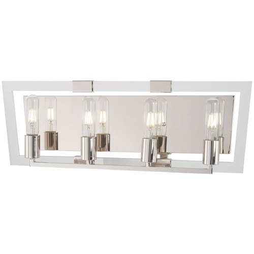 Crystal Chrome 4-Light Bath Light in Polished Nickel by George Kovacs