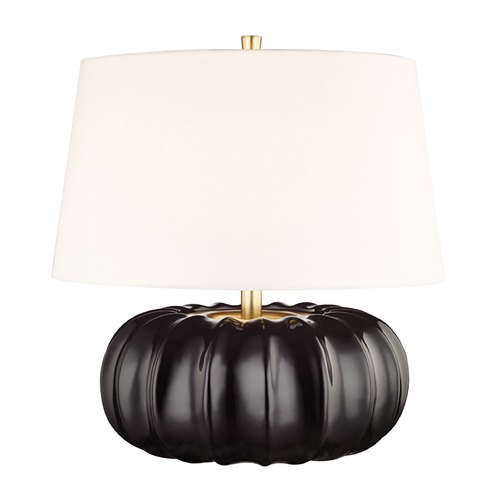 Hudson Valley Lighting Hudson Valley Lighting Bowdoin Ebony Table Lamp with Drum Shade L1049-EB