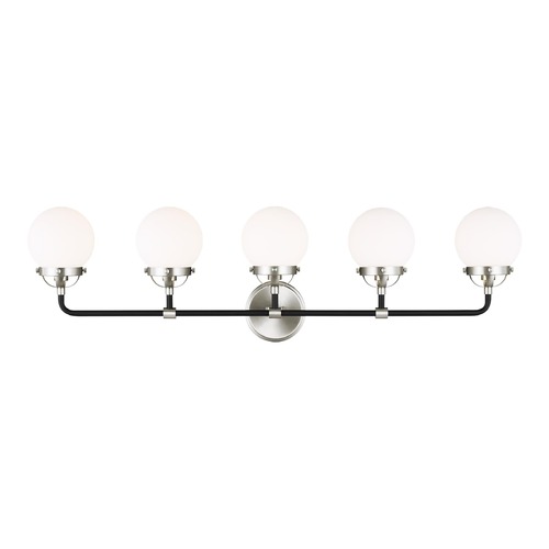 Visual Comfort Studio Cafe Brushed Nickel / Midnight Black LED Bathroom Light