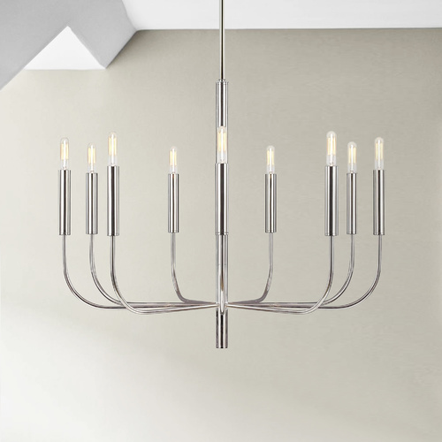 ED Ellen-DeGeneres Brianna 30-Inch Polished Nickel Chandelier by Visual Comfort Studio