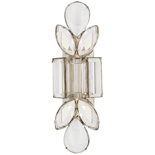 Visual Comfort Signature Collection Kate Spade New York Lloyd JeweLED Sconce in Nickel by Visual Comfort Signature KS2017PNCG