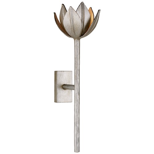 Visual Comfort Signature Collection Julie Neill Alberto Medium Sconce in Silver Leaf by Visual Comfort Signature JN2002BSL