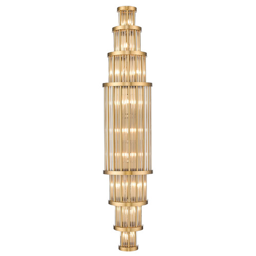 Waldorf 50-Inch High Antique Brass Sconce by Avenue Lighting