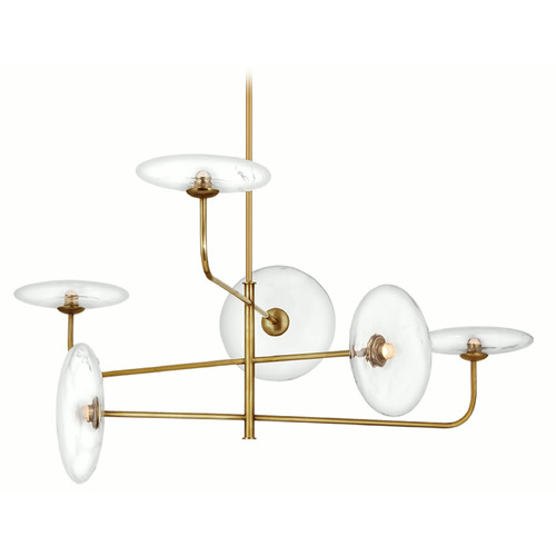 Visual Comfort Signature Collection Ian K. Fowler Calvino Arched Chandelier in Brass by VC Signature S5692HABCG