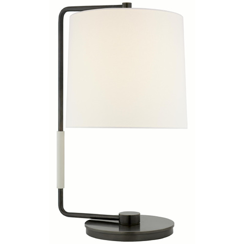Visual Comfort Signature Collection Swing Bronze Table Lamp with Drum Shade