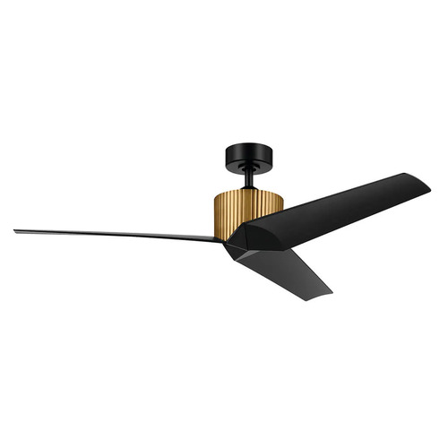 Almere 56-Inch Fan in Natural Brass & Satin Black by Kichler Lighting
