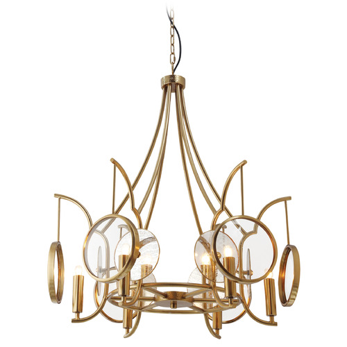 Into Focus 6-Light Chandelier in Artisan Brass by Minka Lavery