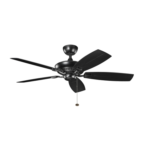 Kichler Lighting Canfield Patio 52-Inch Fan in Satin Black by Kichler Lighting 310192SBK