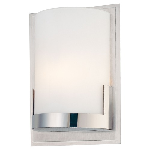 Convex Convertible Wall Sconce in Brushed Aluminum & Chrome by George Kovacs