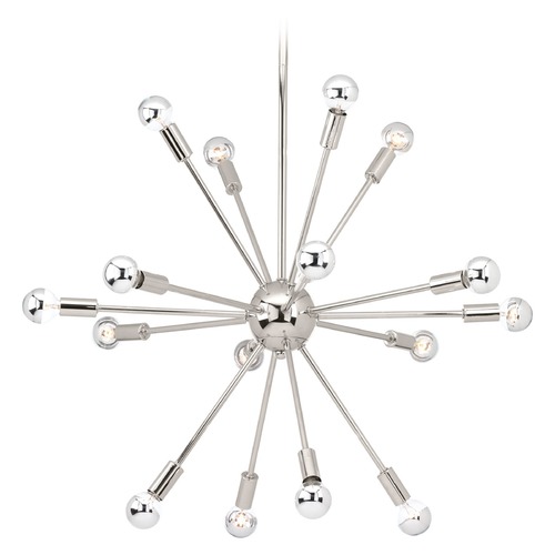 Progress Lighting Ion Chandelier in Polished Nickel by Progress Lighting P400041-104