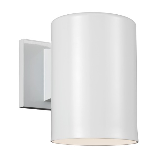 Visual Comfort Studio Collection Cylindrical LED Outdoor Wall Light in White by Visual Comfort Studio 8313801EN3-15