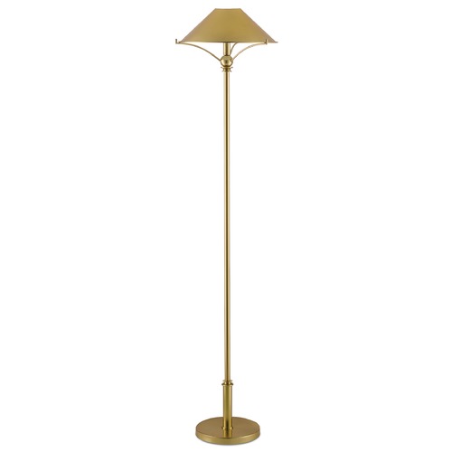 Currey and Company Lighting Maarla Floor Lamp in Polished Brass by Currey & Company 8000-0050