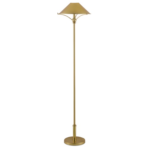 Maarla Floor Lamp in Polished Brass by Currey & Company
