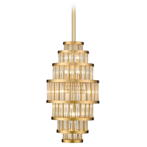 Waldorf 22-Inch High Antique Brass Pendant by Avenue Lighting