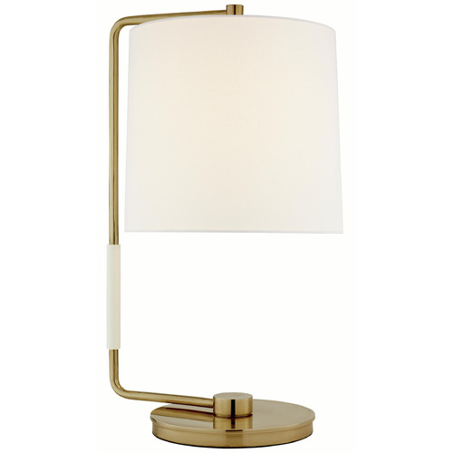 Visual Comfort Signature Collection Swing Soft Brass Table Lamp with Drum Shade