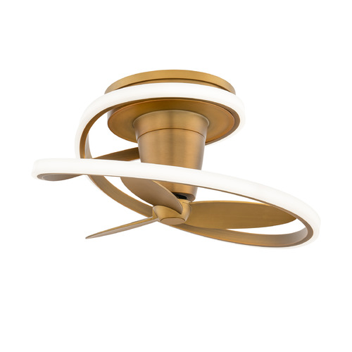 Modern Forms by WAC Lighting Modern Forms Veloce Aged Brass LED Ceiling Fan with Light FH-D2402-28L-AB