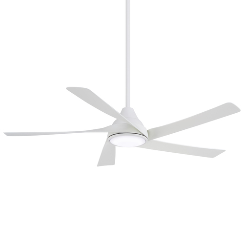 Transonic 56-Inch LED Ceiling Fan in Flat White by Minka Aire