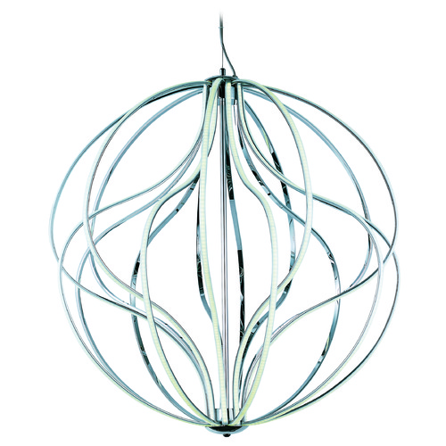 Aura 31-Inch LED Pendant in Polished Chrome by ET2 Lighting