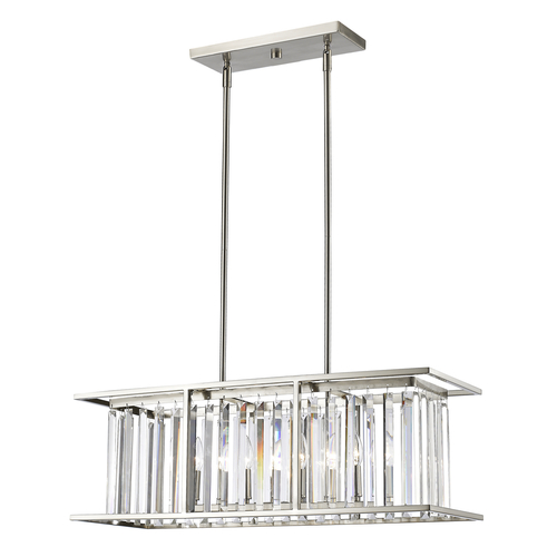 Z-Lite Z-Lite Monarch Brushed Nickel Island Light with Rectangle Shade 439-32BN